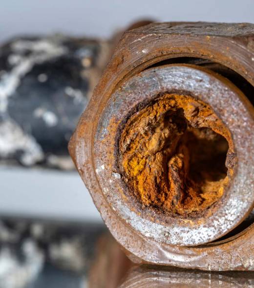 Verkalktes Rohr Wasserschaden Verkalktes Rohr Wasserschaden